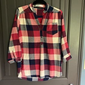 fun 2 fun Plaid shirt size L